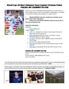 Pulisic Sell Sheet cover