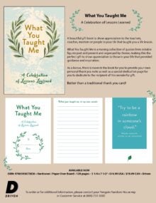 What You Taught Me Sell Sheet cover